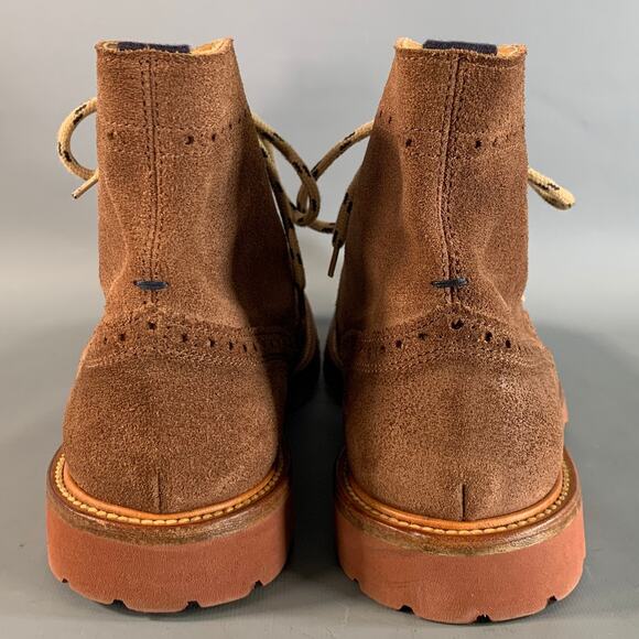 BRUNELLO CUCINELLI Size 10 Brown Wingtip Leather Boots main image 7